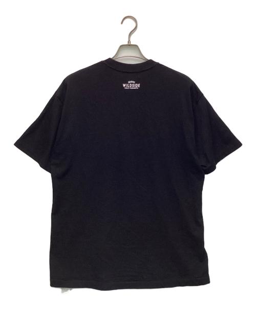 WILDSIDE YOHJI YAMAMOTO（ワイルドサイド ヨウジ ヤマモト）WILDSIDE YOHJI YAMAMOTO (ワイルドサイド ヨウジ ヤマモト) BROSH (ブロッシュ) SKULLROSE（スカルローズ）Tシャツ ブラック サイズ:4の古着・服飾アイテム