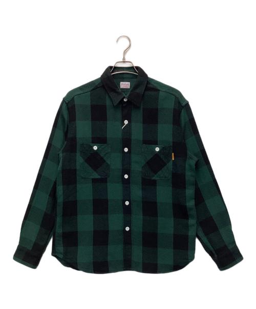 STANDARD CALIFORNIA（スタンダードカリフォルニア）STANDARD CALIFORNIA (スタンダードカリフォルニア) SD FLANNEL CHECK SHIRT（エスディー フランネル チェック シャツ） グリーン×ブラック サイズ:Lの古着・服飾アイテム