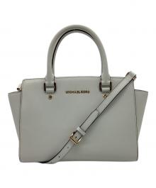 MICHAEL KORS（マイケル・コース）の古着「SELMA MEDIUM SATCHEL（セルマ ミディアム サッチェル）2WAYバッグ」｜ホワイト