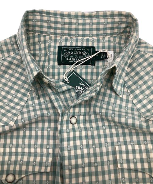 POLO COUNTRY RALPH LAUREN（ポロカントリー ラルフローレン）POLO COUNTRY RALPH LAUREN (ポロカントリー ラルフローレン) ロングスリーブ シャツ グリーン サイズ:US Mの古着・服飾アイテム