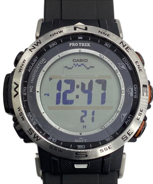 CASIO（カシオ）CASIO (カシオ) PRO TREK（プロトレック）クライマーライン 電波ソーラー腕時計 ブラックの古着・服飾アイテム