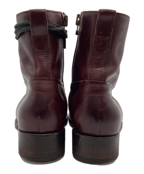BUTTERO（ブッテロ）BUTTERO (ブッテロ) サイドジップ レースアップブーツ ボルドー サイズ:41の古着・服飾アイテム