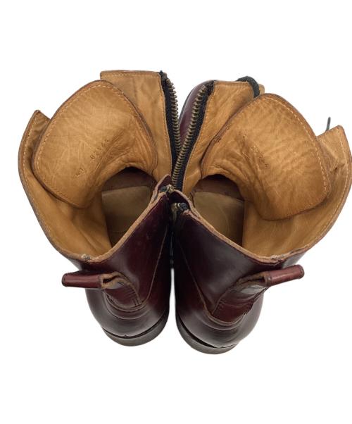 BUTTERO（ブッテロ）BUTTERO (ブッテロ) サイドジップ レースアップブーツ ボルドー サイズ:41の古着・服飾アイテム