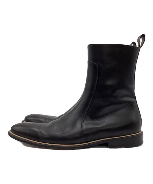 VERSACE（ヴェルサーチェ）VERSACE (ヴェルサーチェ) サイドジップブーツ ブラック サイズ:42の古着・服飾アイテム