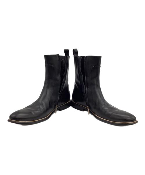 VERSACE（ヴェルサーチェ）VERSACE (ヴェルサーチェ) サイドジップブーツ ブラック サイズ:42の古着・服飾アイテム