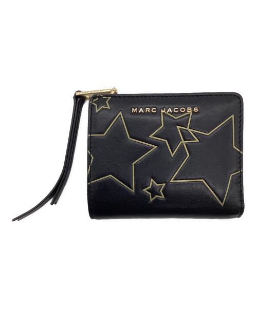 Marc by Marc Jacobs（マークバイマークジェイコブス）Marc by Marc Jacobs (マークバイマークジェイコブス) STARS MINI COMPACT WALLET（スター ミニ コンパクト ウォレット） ブラック×ピンクの古着・服飾アイテム