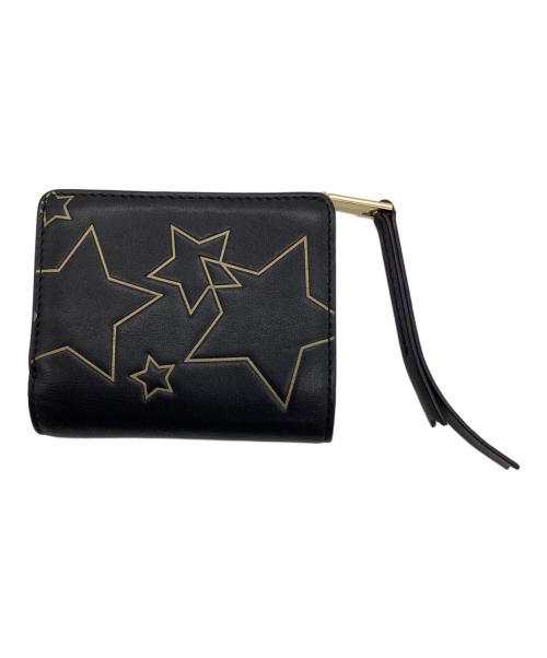 Marc by Marc Jacobs（マークバイマークジェイコブス）Marc by Marc Jacobs (マークバイマークジェイコブス) STARS MINI COMPACT WALLET（スター ミニ コンパクト ウォレット） ブラック×ピンクの古着・服飾アイテム