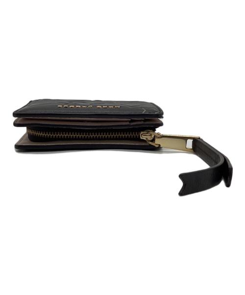 Marc by Marc Jacobs（マークバイマークジェイコブス）Marc by Marc Jacobs (マークバイマークジェイコブス) STARS MINI COMPACT WALLET（スター ミニ コンパクト ウォレット） ブラック×ピンクの古着・服飾アイテム