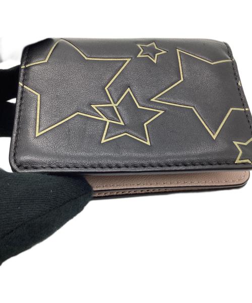 Marc by Marc Jacobs（マークバイマークジェイコブス）Marc by Marc Jacobs (マークバイマークジェイコブス) STARS MINI COMPACT WALLET（スター ミニ コンパクト ウォレット） ブラック×ピンクの古着・服飾アイテム
