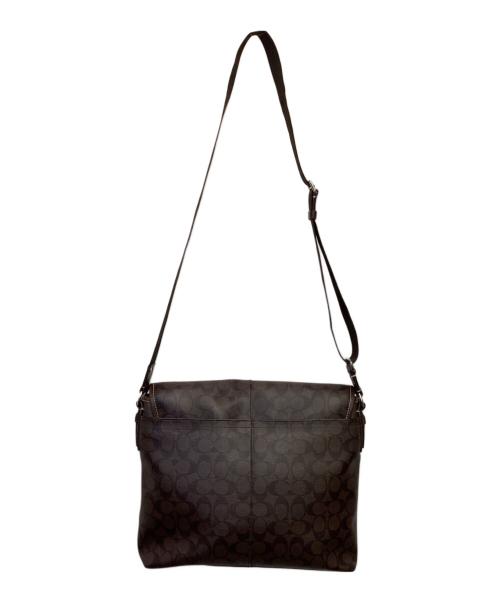 COACH（コーチ）COACH (コーチ) ヘリテージ ストライプ シグネチャー メッセンジャーバッグ ブラウンの古着・服飾アイテム