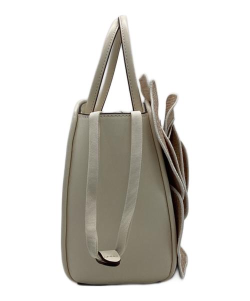 Kate Spade（ケイトスペード）Kate Spade (ケイトスペード) フローラ 3D ストロー ローズ ハンドバッグ ベージュの古着・服飾アイテム