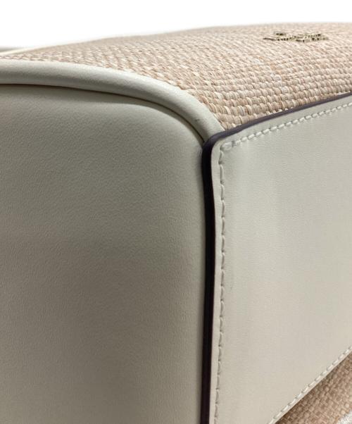 Kate Spade（ケイトスペード）Kate Spade (ケイトスペード) フローラ 3D ストロー ローズ ハンドバッグ ベージュの古着・服飾アイテム