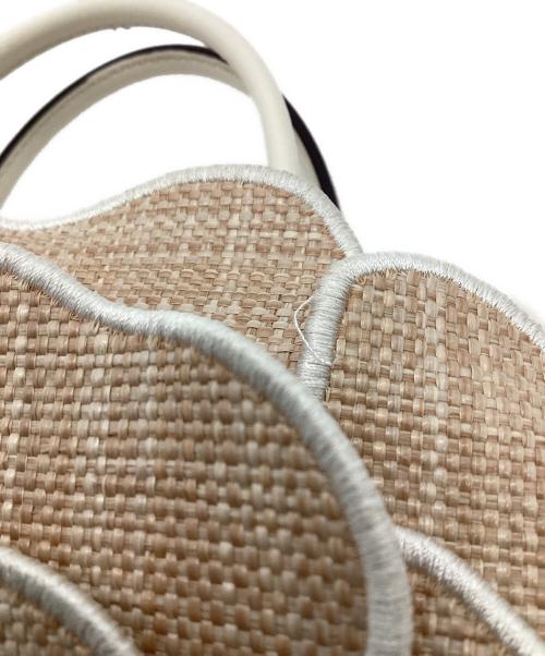 Kate Spade（ケイトスペード）Kate Spade (ケイトスペード) フローラ 3D ストロー ローズ ハンドバッグ ベージュの古着・服飾アイテム