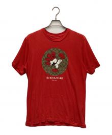 COACH×DISNEY（コーチ×ディズニー）の古着「東京オリンピック限定Tシャツ」｜レッド