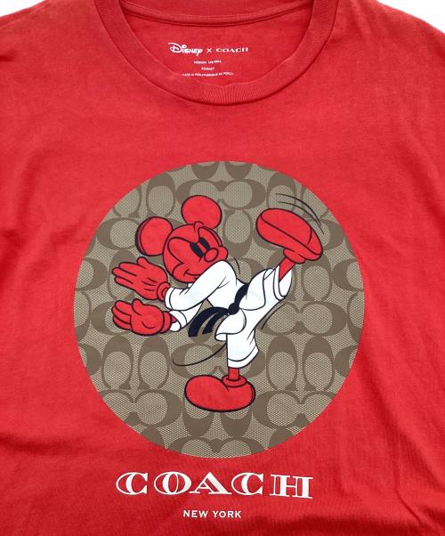 COACH（コーチ）COACH (コーチ) DISNEY (ディズニー) 東京オリンピック限定Tシャツ レッド サイズ:Mの古着・服飾アイテム