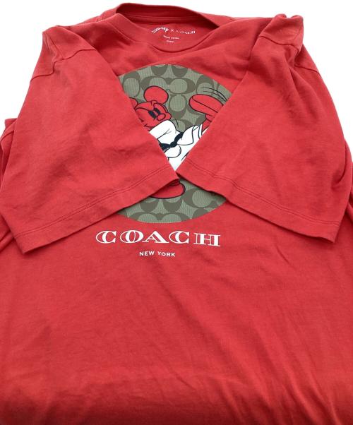 COACH（コーチ）COACH (コーチ) DISNEY (ディズニー) 東京オリンピック限定Tシャツ レッド サイズ:Mの古着・服飾アイテム