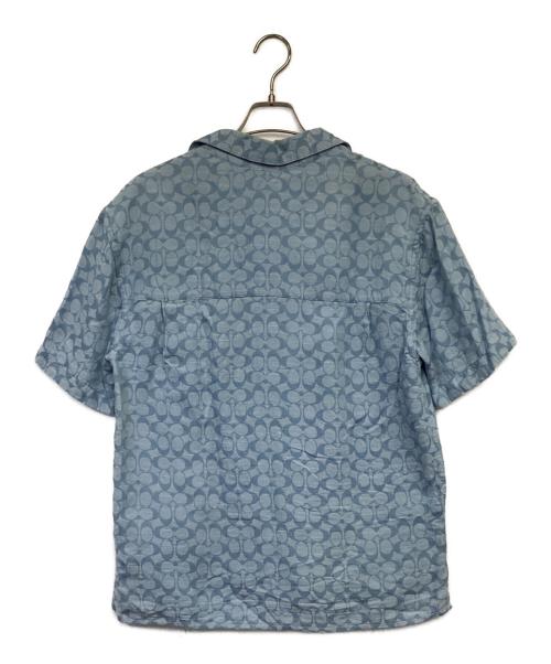 COACH（コーチ）COACH (コーチ) シグネチャーキャンプシャツ ライトブルー サイズ:Sの古着・服飾アイテム