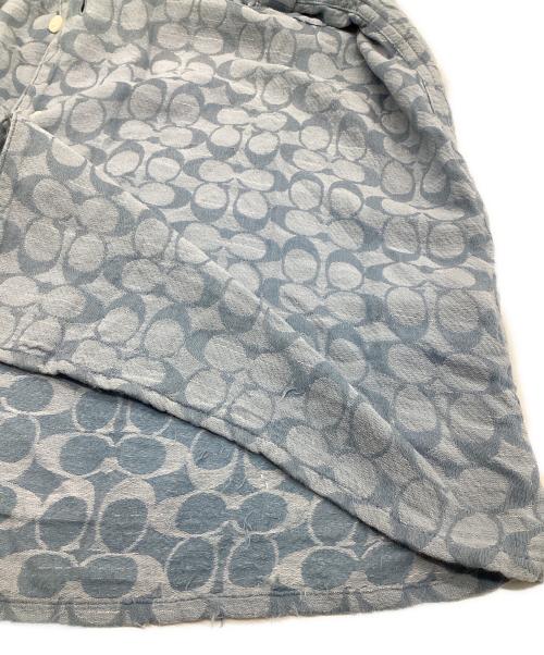 COACH（コーチ）COACH (コーチ) シグネチャーキャンプシャツ ライトブルー サイズ:Sの古着・服飾アイテム