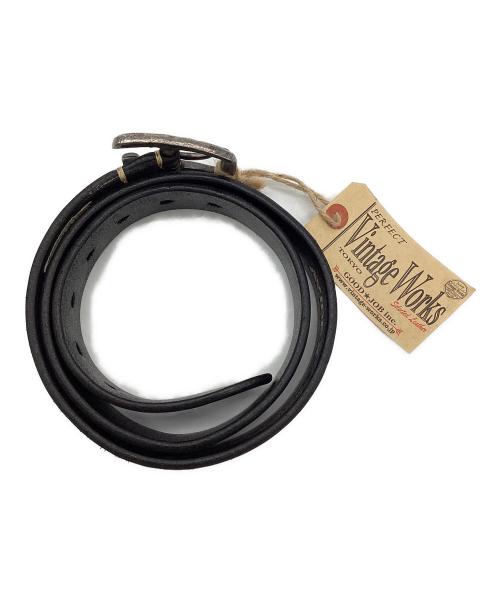VINTAGE WORKS（ヴィンテージワークス）VINTAGE WORKS (ヴィンテージワークス) AVIREX (アヴィレックス) レザーベルト ブラック サイズ:35/89の古着・服飾アイテム