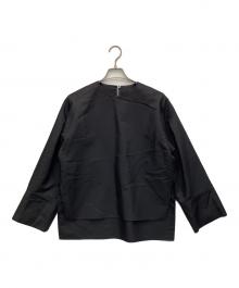 LE PHIL（ル フィル）の古着「ダブルクロスブラウス」｜ブラック