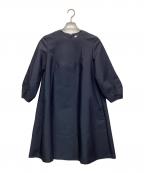 BALLSEYボールジィ）の古着「ハイカウントダブルクロス Aラインワンピース」｜ネイビー