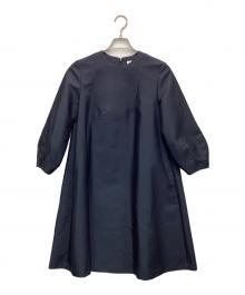 BALLSEY（ボールジィ）の古着「ハイカウントダブルクロス Aラインワンピース」｜ネイビー