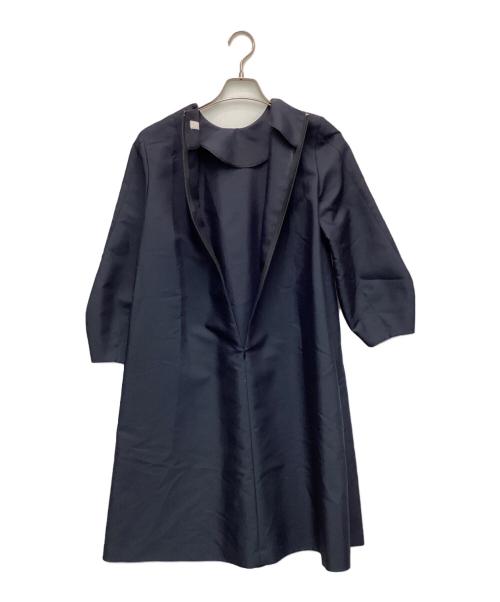 BALLSEY（ボールジィ）BALLSEY (ボールジィ) ハイカウントダブルクロス Aラインワンピース ネイビー サイズ:36の古着・服飾アイテム