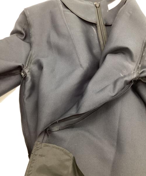 BALLSEY（ボールジィ）BALLSEY (ボールジィ) ハイカウントダブルクロス Aラインワンピース ネイビー サイズ:36の古着・服飾アイテム