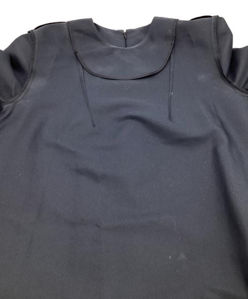 BALLSEY（ボールジィ）BALLSEY (ボールジィ) ハイカウントダブルクロス Aラインワンピース ネイビー サイズ:36の古着・服飾アイテム