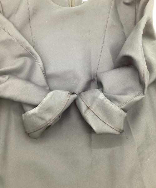 BALLSEY（ボールジィ）BALLSEY (ボールジィ) ハイカウントダブルクロス Aラインワンピース ネイビー サイズ:36の古着・服飾アイテム