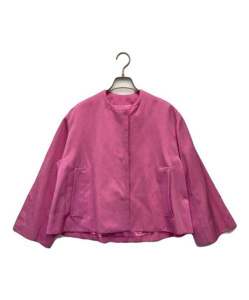 DRAWER（ドゥロワー）DRAWER (ドゥロワー) グログラン ジャケット ショッキングピンク サイズ:36の古着・服飾アイテム