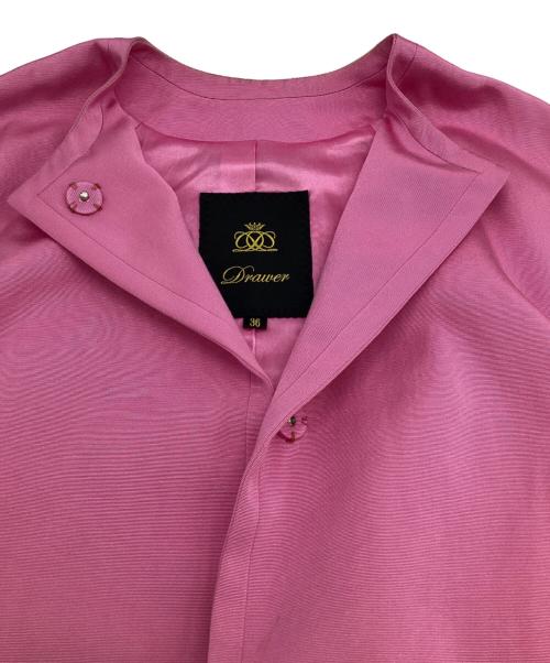 DRAWER（ドゥロワー）DRAWER (ドゥロワー) グログラン ジャケット ショッキングピンク サイズ:36の古着・服飾アイテム