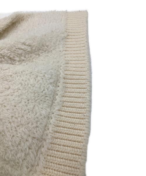 DRAWER（ドゥロワー）DRAWER (ドゥロワー) シャギーニットジレベスト アイボリー サイズ:表記無の古着・服飾アイテム