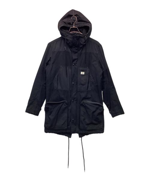 DIESEL（ディーゼル）DIESEL (ディーゼル) モッズコート ブラック サイズ:Sの古着・服飾アイテム