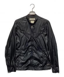 DIESEL（ディーゼル）の古着「ナイロンライダースジャケット」｜ブラック