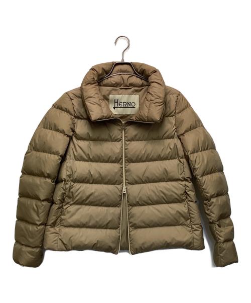 HERNO（ヘルノ）HERNO (ヘルノ) ナイロン ウルトラライト ダウンジャケット ベージュ サイズ:46の古着・服飾アイテム