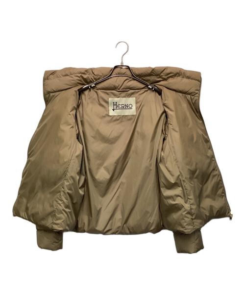 HERNO（ヘルノ）HERNO (ヘルノ) ナイロン ウルトラライト ダウンジャケット ベージュ サイズ:46の古着・服飾アイテム