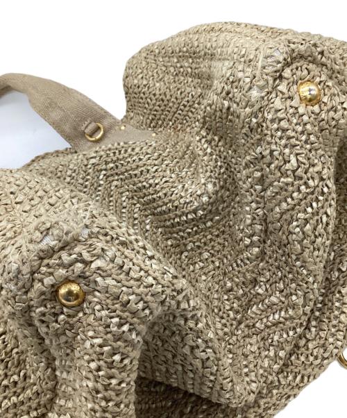 PRADA（プラダ）PRADA (プラダ) 2WAYカゴバッグ ベージュの古着・服飾アイテム