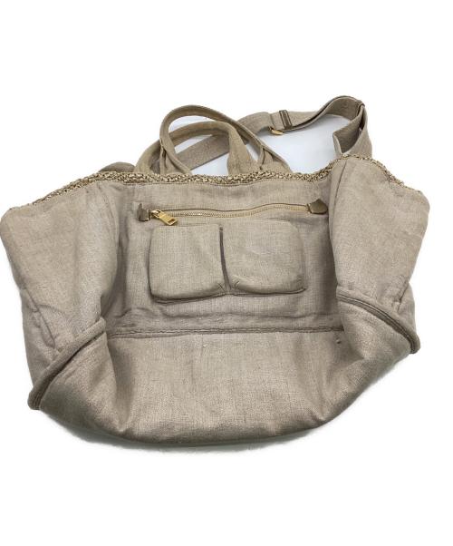 PRADA（プラダ）PRADA (プラダ) 2WAYカゴバッグ ベージュの古着・服飾アイテム
