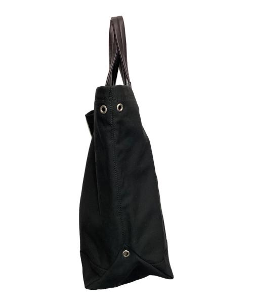 GUCCI（グッチ）GUCCI (グッチ) キャンバス ラージトートバッグ ブラックの古着・服飾アイテム