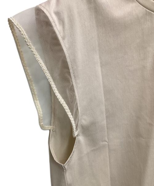 TANAKADAISUKE（タナカダイスケ）TANAKADAISUKE (タナカダイスケ) STUDIOUS (ステュディオス) 別注China ribbon no sleeve T-shirt（チャイナ リボン ノースリーブ Tシャツ） アイボリー サイズ:Fの古着・服飾アイテム