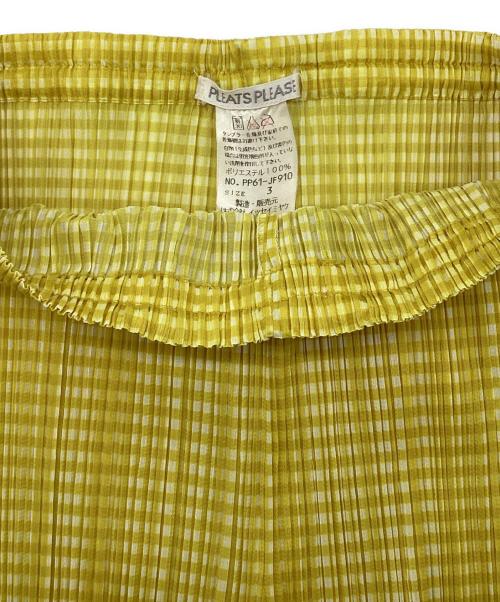 PLEATS PLEASE（プリーツプリーズ）PLEATS PLEASE (プリーツプリーズ) プリーツショートパンツ イエロー サイズ:3の古着・服飾アイテム