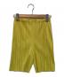 PLEATS PLEASE（プリーツプリーズ）の古着「プリーツショートパンツ」｜イエロー