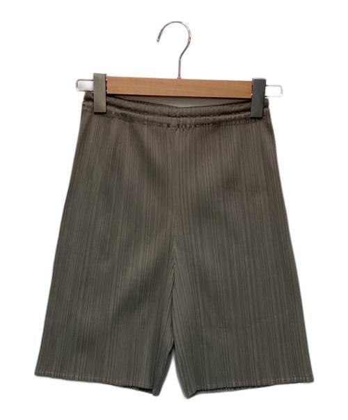 PLEATS PLEASE（プリーツプリーズ）PLEATS PLEASE (プリーツプリーズ) プリーツショートパンツ グレー サイズ:3の古着・服飾アイテム