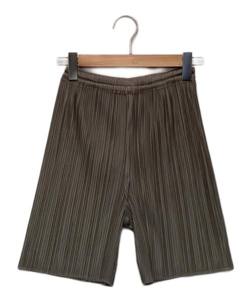 PLEATS PLEASE（プリーツプリーズ）PLEATS PLEASE (プリーツプリーズ) プリーツショートパンツ グレー サイズ:3の古着・服飾アイテム