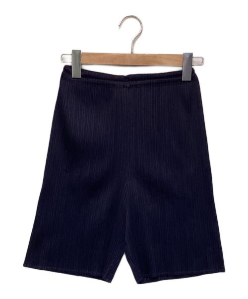 PLEATS PLEASE（プリーツプリーズ）PLEATS PLEASE (プリーツプリーズ) プリーツショートパンツ ネイビー サイズ:3の古着・服飾アイテム