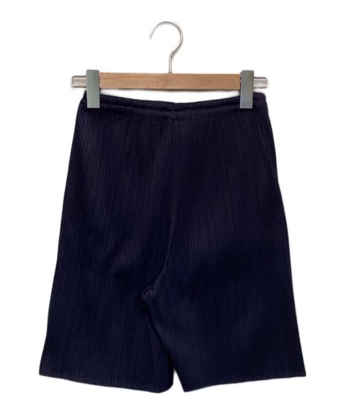 PLEATS PLEASE（プリーツプリーズ）PLEATS PLEASE (プリーツプリーズ) プリーツショートパンツ ネイビー サイズ:3の古着・服飾アイテム