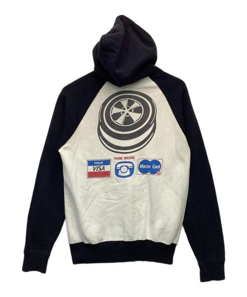 Hysteric Glamour（ヒステリックグラマー）Hysteric Glamour (ヒステリックグラマー) ジップパーカー ホワイト×ブラック サイズ:FREEの古着・服飾アイテム