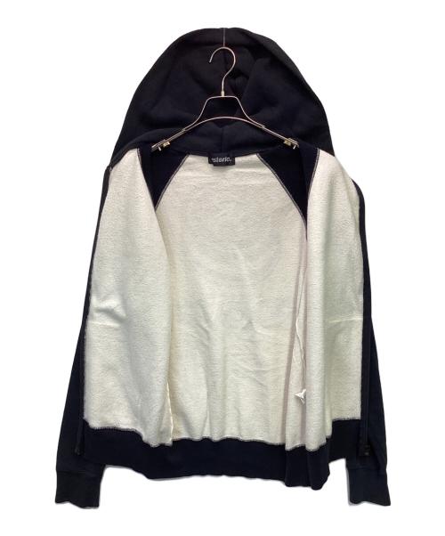 Hysteric Glamour（ヒステリックグラマー）Hysteric Glamour (ヒステリックグラマー) ジップパーカー ホワイト×ブラック サイズ:FREEの古着・服飾アイテム