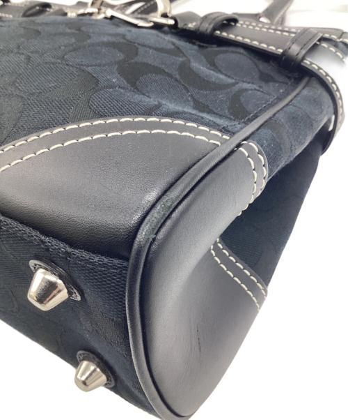 COACH（コーチ）COACH (コーチ) シグネチャー ハンドバッグ ブラックの古着・服飾アイテム